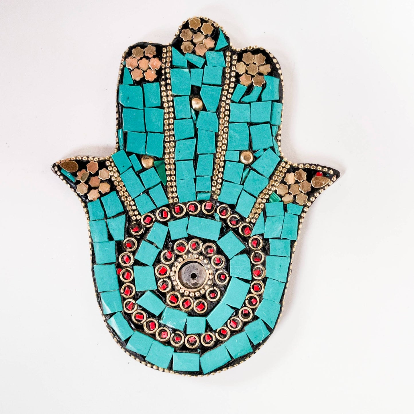 HAMSA INCENSE HOLDER - TURQUOISE