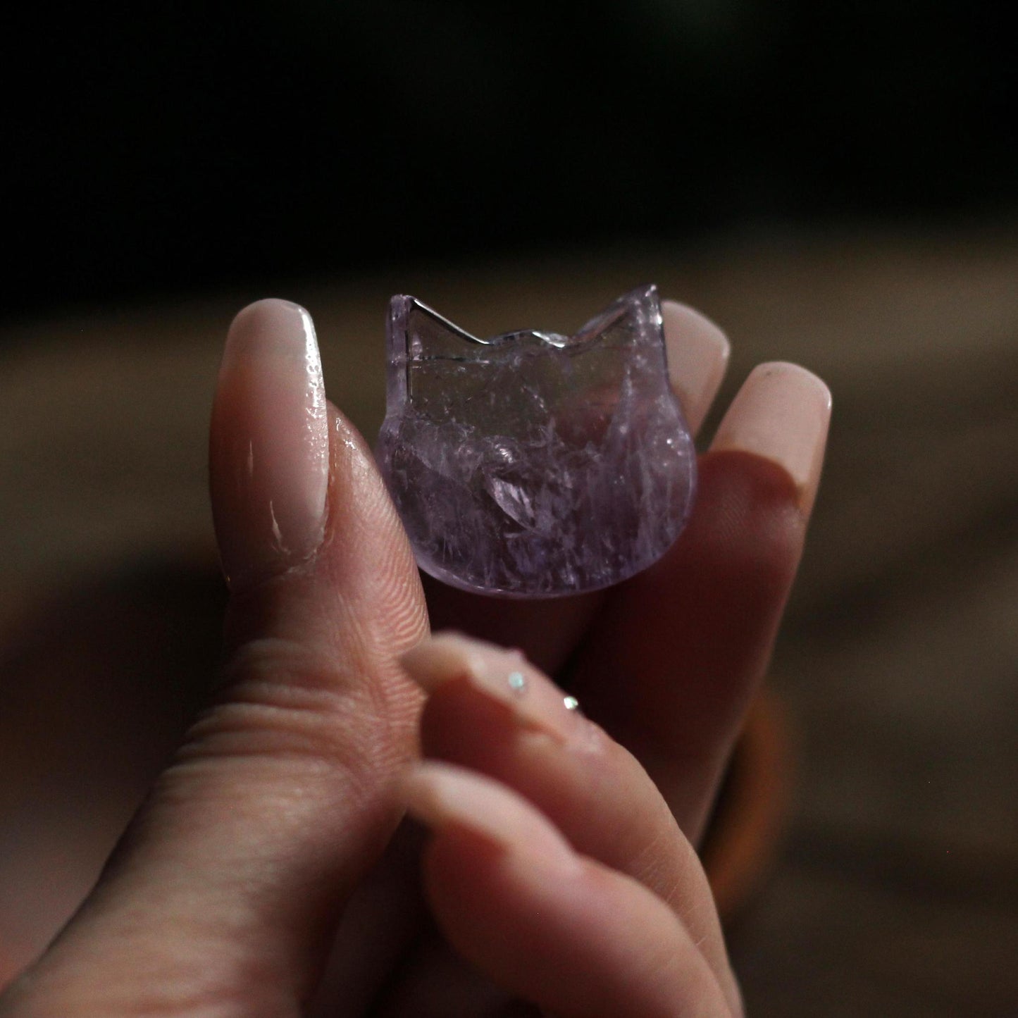 MEDIUM CRYSTAL CAT HEAD