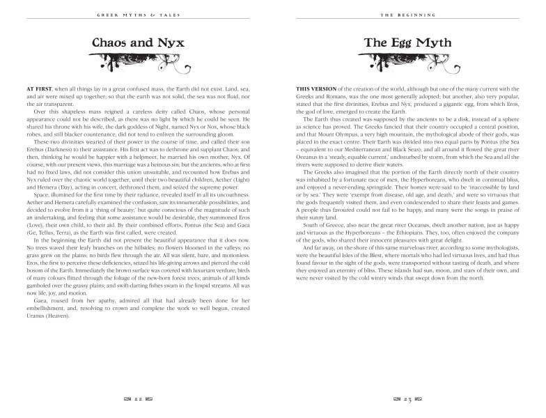 GREEK MYTHS & TALES