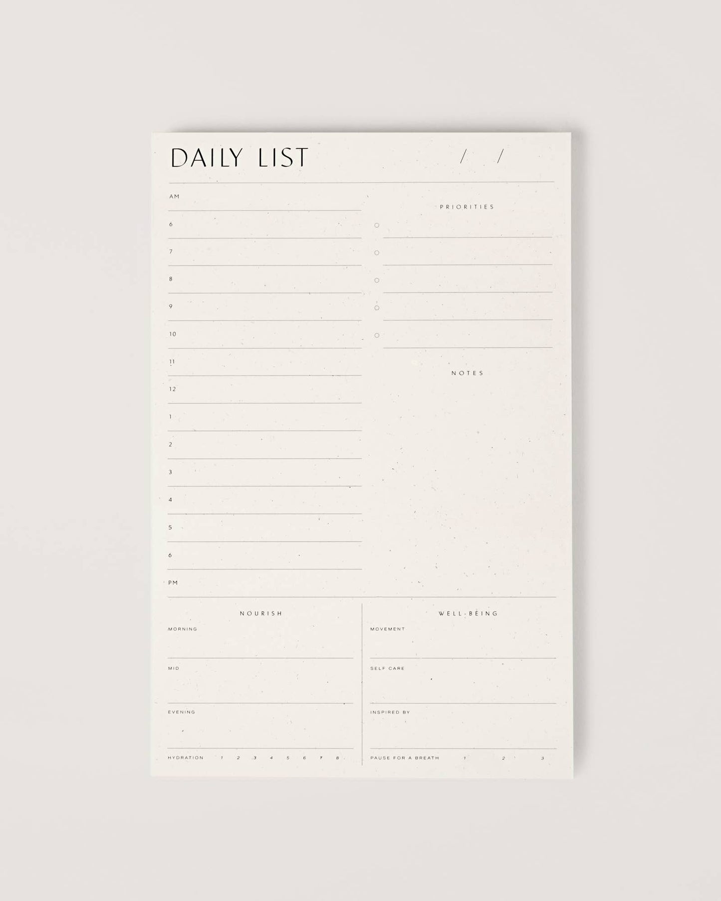 DAILY LIST PAD