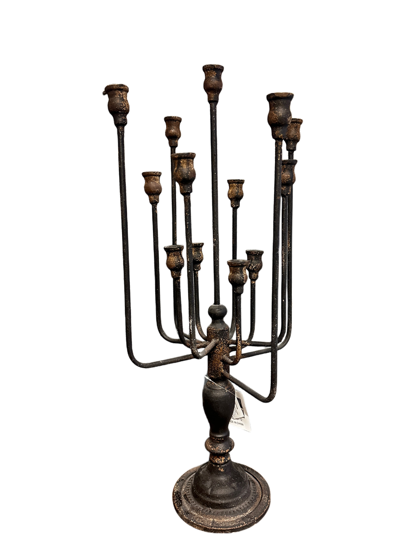 IRON CANDELABRA 13"