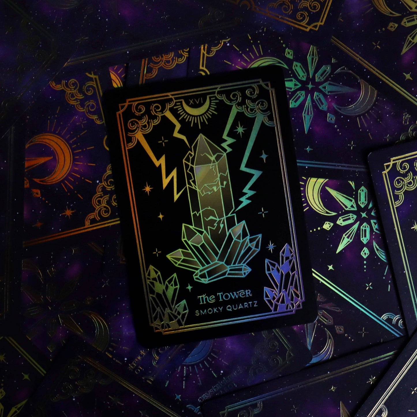 GOLD CRYSTALSTRUCK TAROT