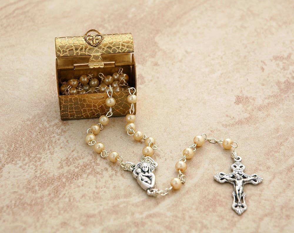 HOLY CHALICE BOX AND ROSARY