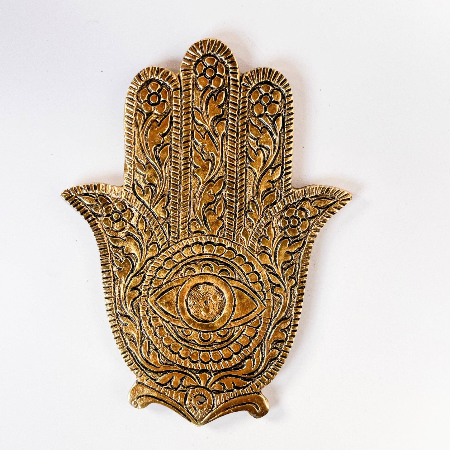 HAMSA INCENSE HOLDER - GOLD
