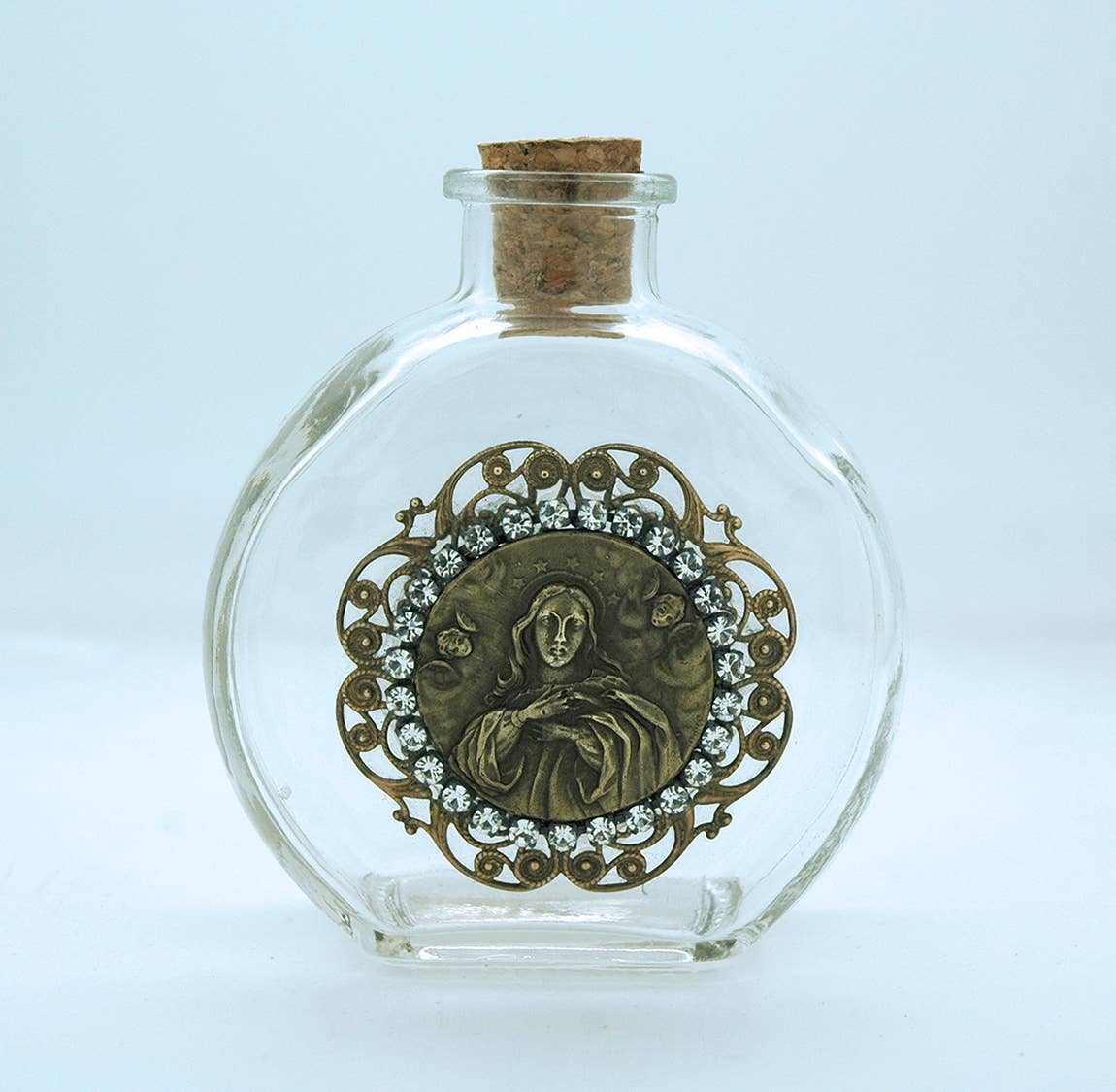 VINTAGE IMMACULATE CONCEPTION HOLY WATER BOTTLE