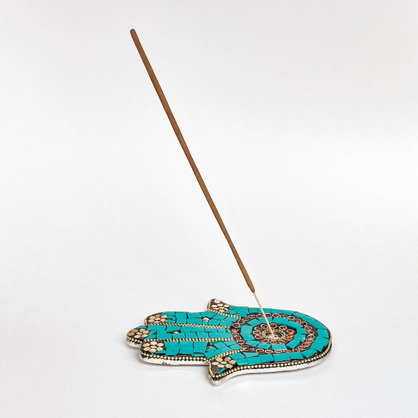 HAMSA INCENSE HOLDER - TURQUOISE