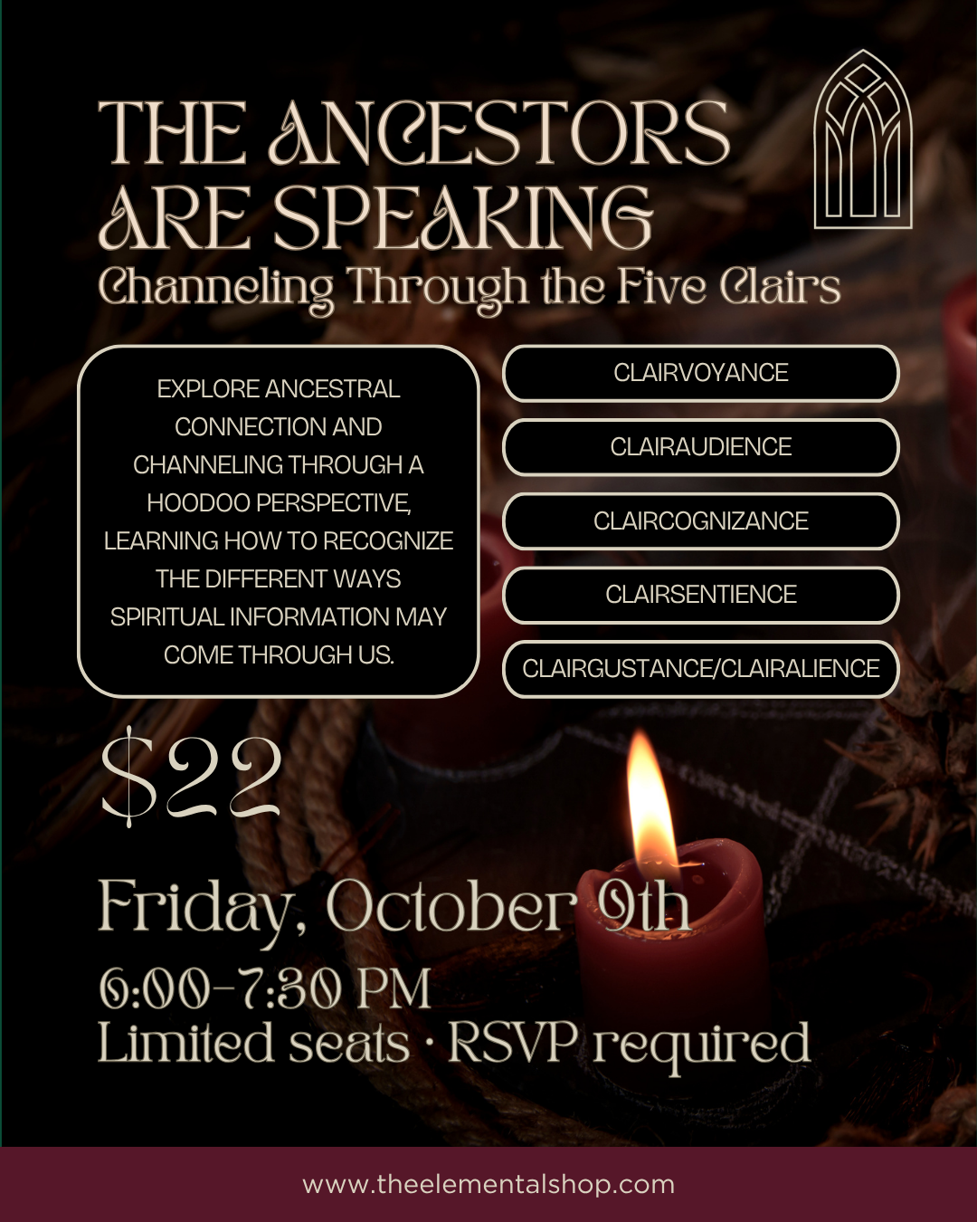 10/9 - THE ANCESTORS ARE SPEAKING: CHANNELING THROUGH THE FIVE CLAIRS
