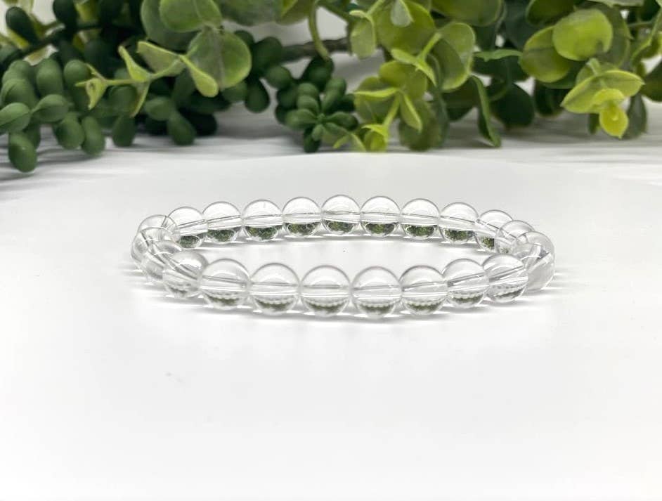 CLEAR QUARTZ BRACELET 8MM