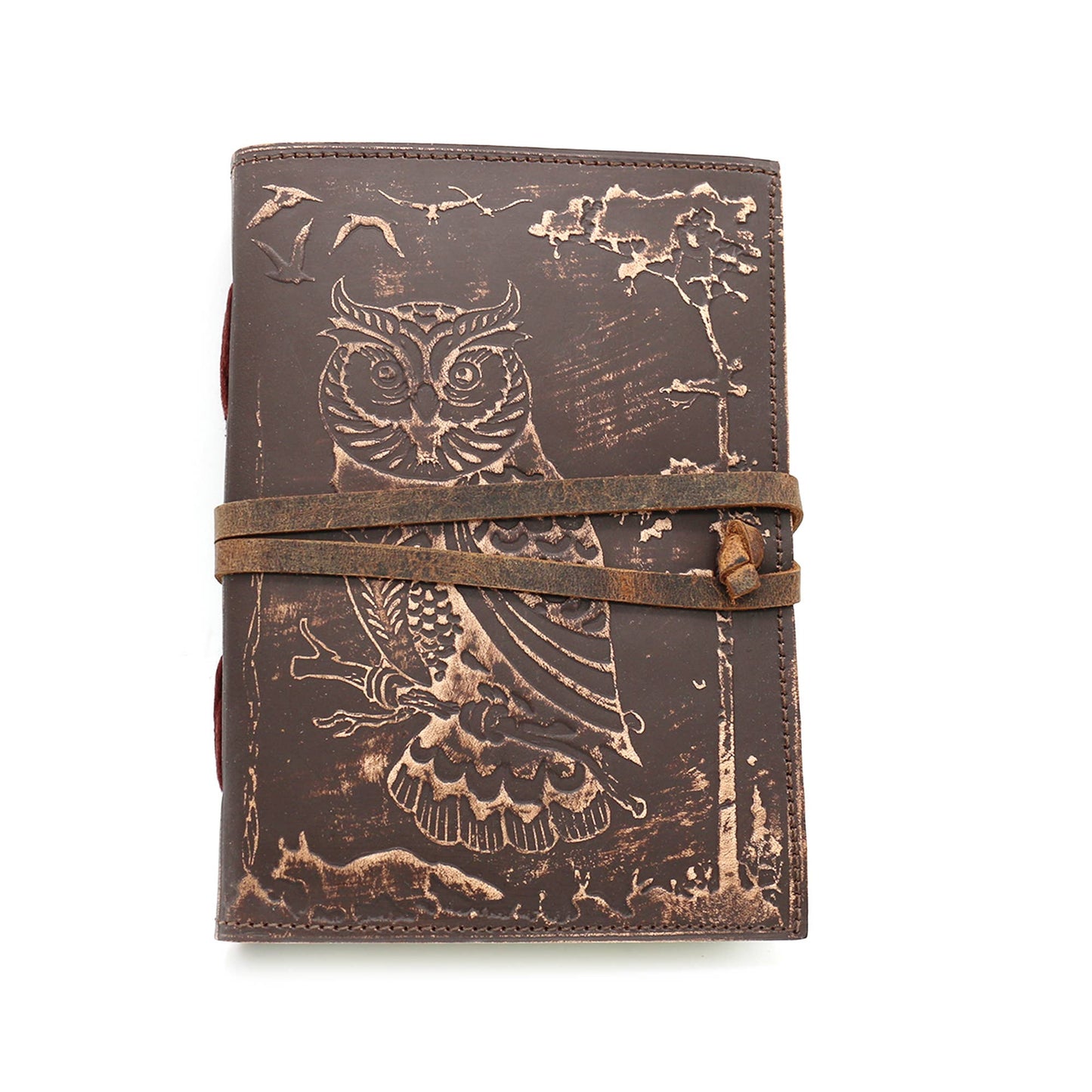 OWL EMBOSSED LEATHER JOURNAL