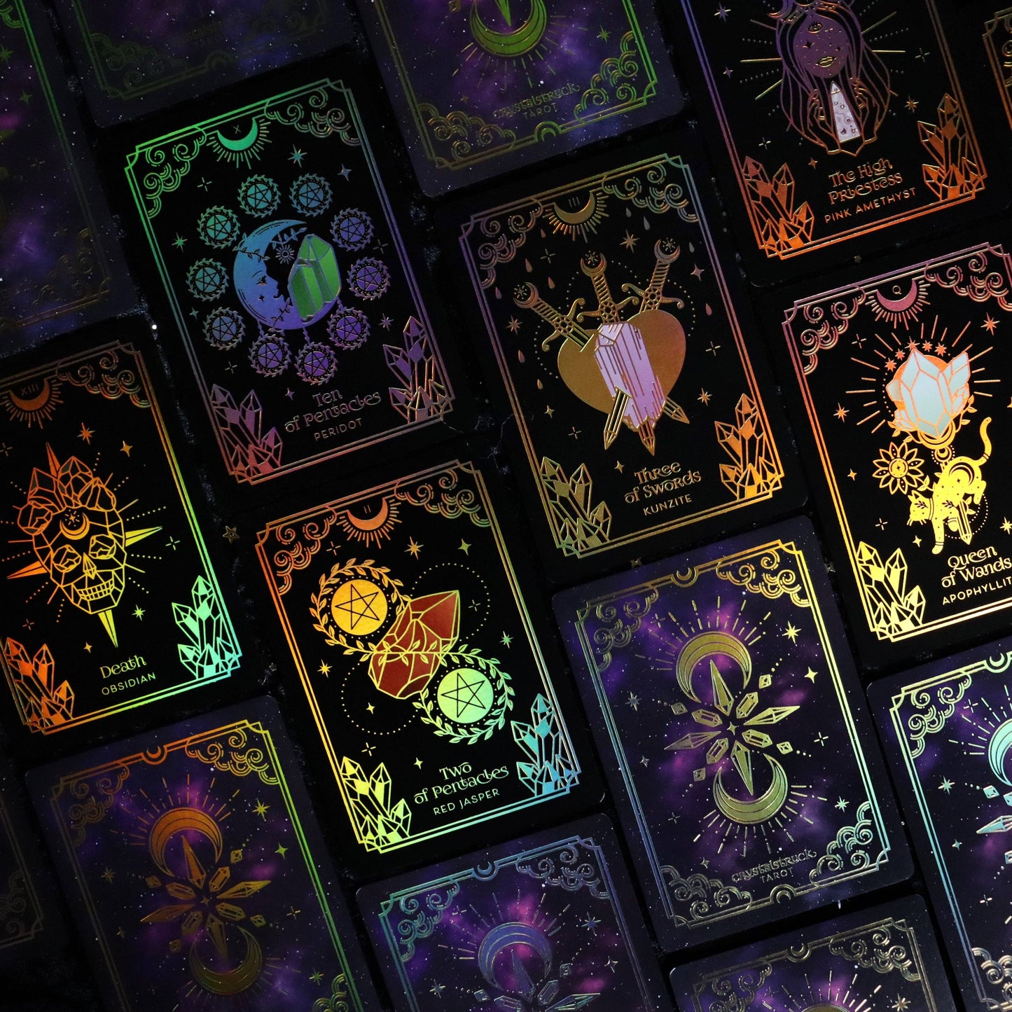 GOLD CRYSTALSTRUCK TAROT