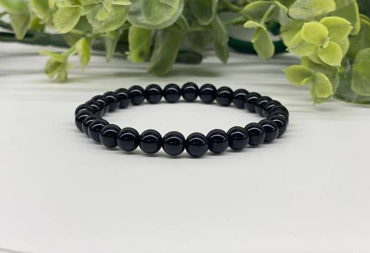 BLACK OBSIDIAN BRACELET 6MM