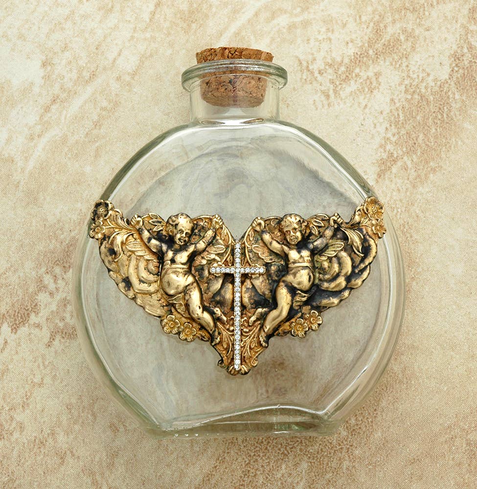 VINTAGE ANGELIC HOLY WATER BOTTLE