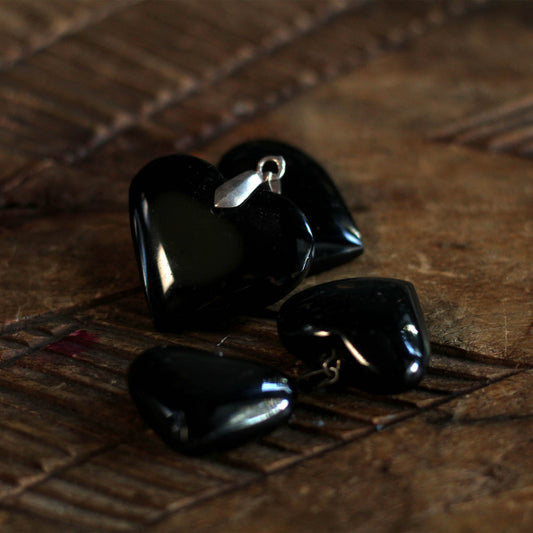 RAINBOW OBSIDIAN HEART PENDANT
