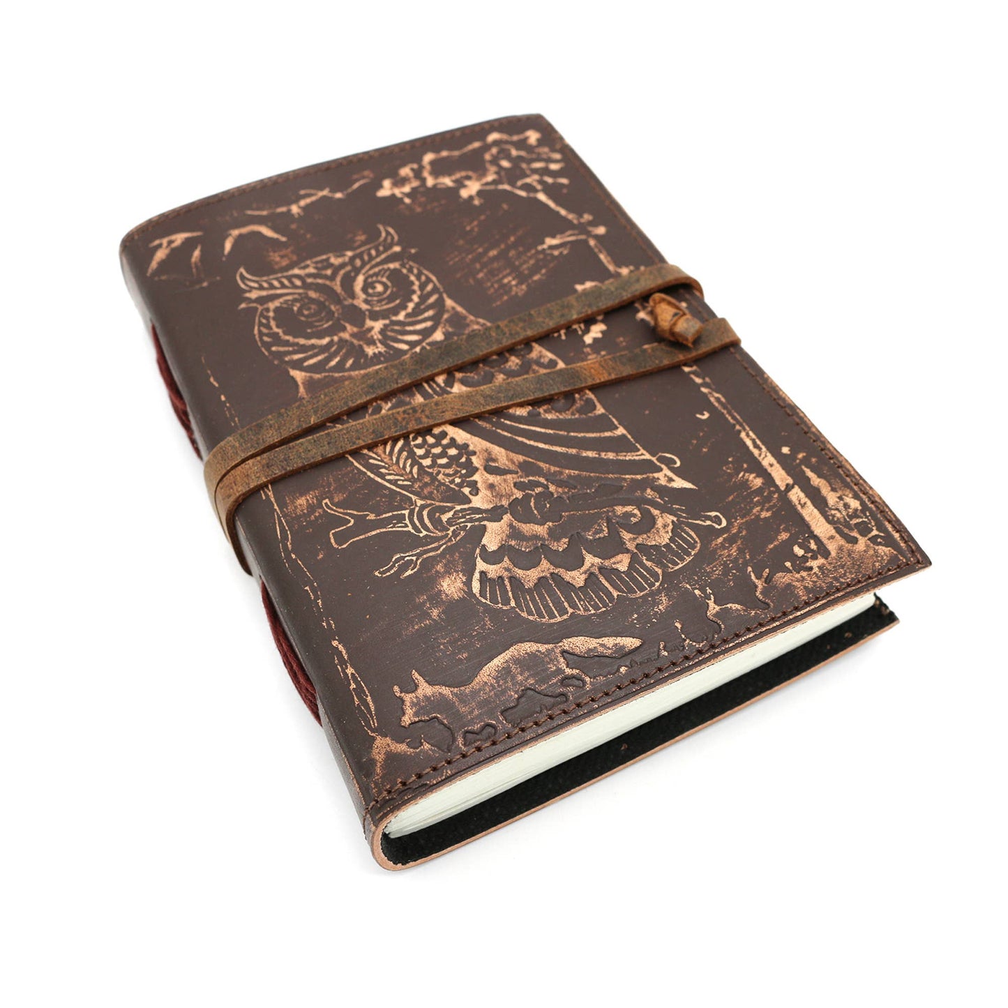 OWL EMBOSSED LEATHER JOURNAL