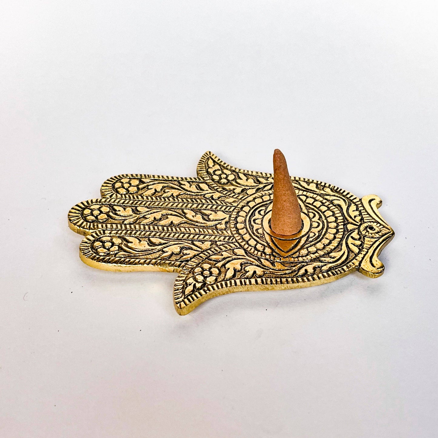 HAMSA INCENSE HOLDER - GOLD