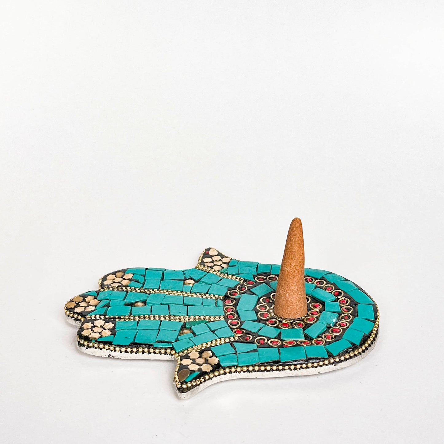 HAMSA INCENSE HOLDER - TURQUOISE