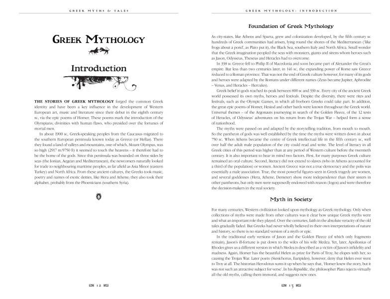 GREEK MYTHS & TALES