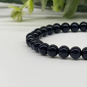 BLACK OBSIDIAN BRACELET 6MM