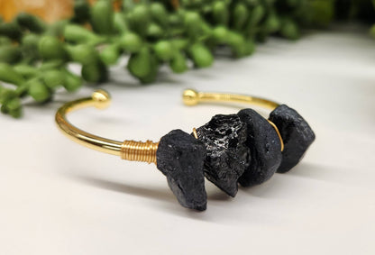 BLACK TOURMALINE BANGLE