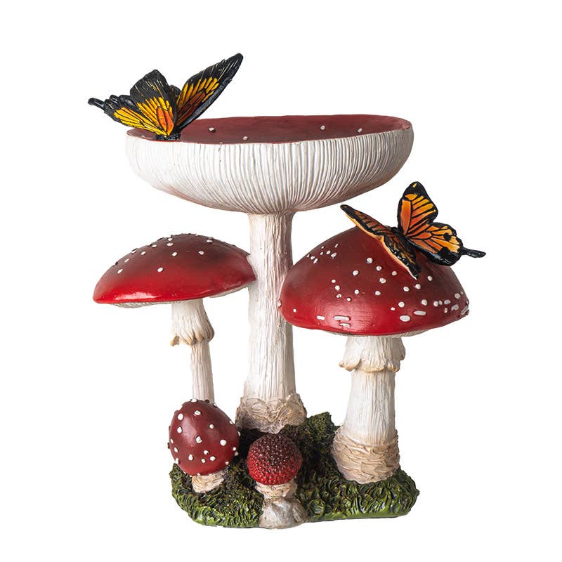 TOADSTOOL MUSHROOM W/BUTTERFLIES