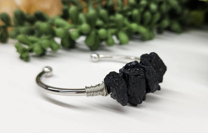 BLACK TOURMALINE BANGLE
