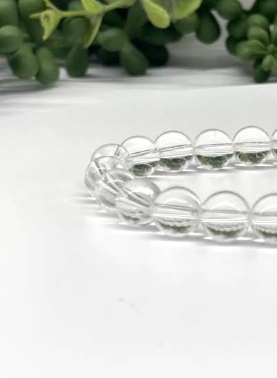 CLEAR QUARTZ BRACELET 8MM