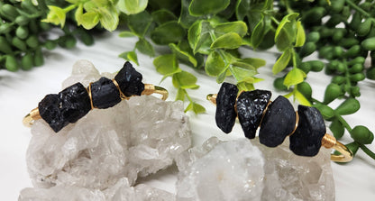BLACK TOURMALINE BANGLE
