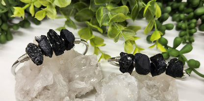 BLACK TOURMALINE BANGLE