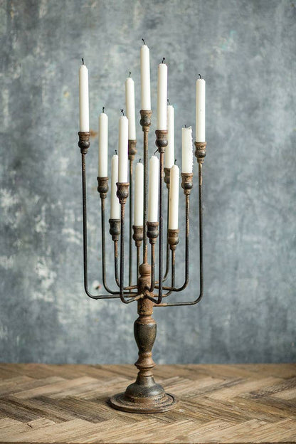 IRON CANDELABRA 13"
