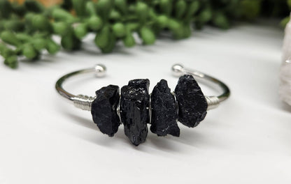 BLACK TOURMALINE BANGLE