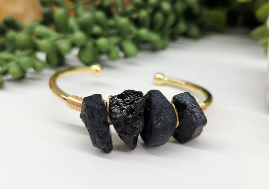 BLACK TOURMALINE BANGLE