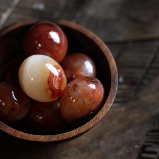 CARNELIAN CRYSTAL PALM STONE