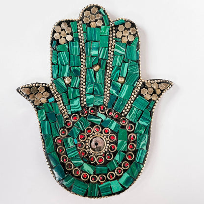 HAMSA INCENSE HOLDER - GREEN