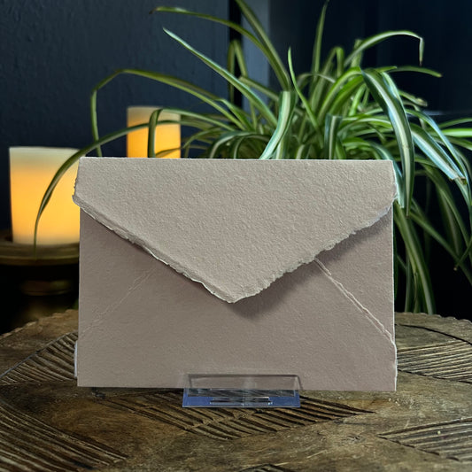 HANDMADE BLUSH PAPER & ENVELOPES