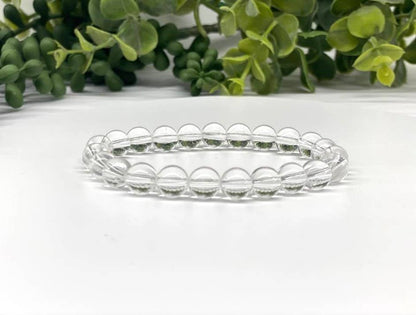CLEAR QUARTZ BRACELET 8MM
