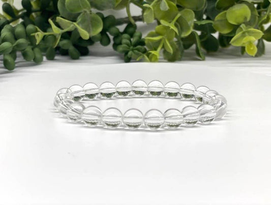 CLEAR QUARTZ BRACELET 8MM