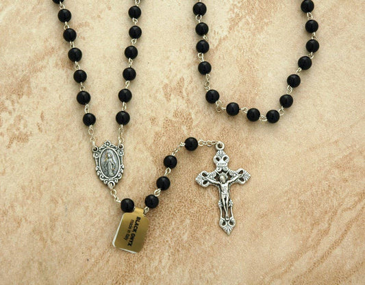 BLACK ONYX ROSARY