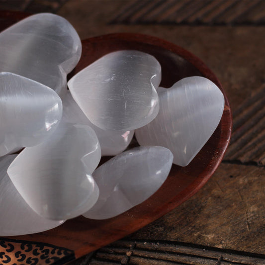 TUMBLED SELENITE HEARTS