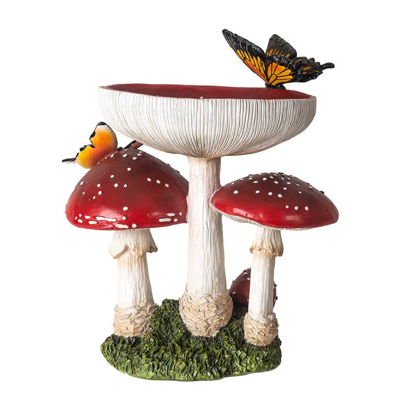 TOADSTOOL MUSHROOM W/BUTTERFLIES